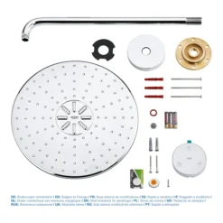 Grohe Rainshower SmartConnect 310 Shower Head & Arm With Wireless Remote -Home Bathroom 26640000 d2n