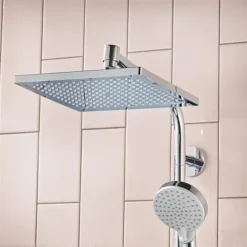 Hansgrohe Crometta E EcoSmart Showerpipe 240 Thermostatic Shower Mixer -Home Bathroom 27281000.ai1