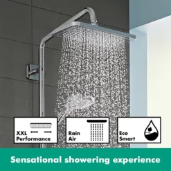Hansgrohe Croma E Showerpipe 280 EcoSmart 9 L/min Thermostatic Shower Mixer -Home Bathroom 27660000 d4