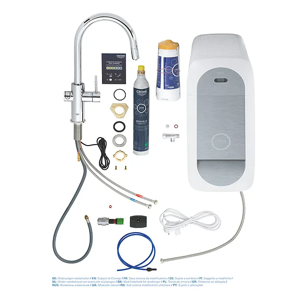 Grohe Blue Home Duo Starter Kit C-Spout With Pull-Out Spray - Chrome 8 Grohe Blue Home Duo Starter Kit C-Spout With Pull-Out Spray - Chrome - Image 6