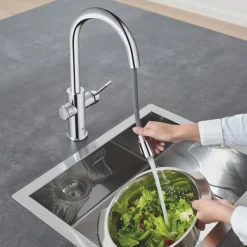 Grohe Blue Home Duo Starter Kit C-Spout With Pull-Out Spray - Chrome 12 Grohe Blue Home Duo Starter Kit C-Spout With Pull-Out Spray - Chrome -Home Bathroom 31541000 d4