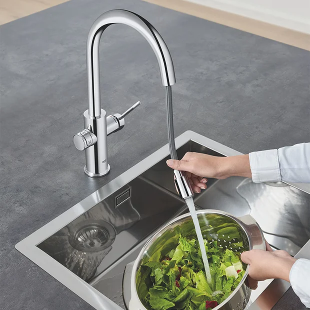 Grohe Blue Home Duo Starter Kit C-Spout With Pull-Out Spray - Chrome 7 Grohe Blue Home Duo Starter Kit C-Spout With Pull-Out Spray - Chrome - Image 5