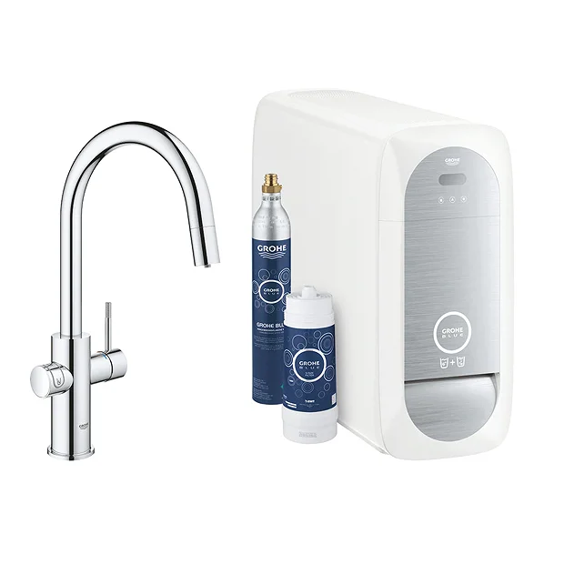 Grohe Blue Home Duo Starter Kit C-Spout With Pull-Out Spray - Chrome 4 Grohe Blue Home Duo Starter Kit C-Spout With Pull-Out Spray - Chrome - Image 2