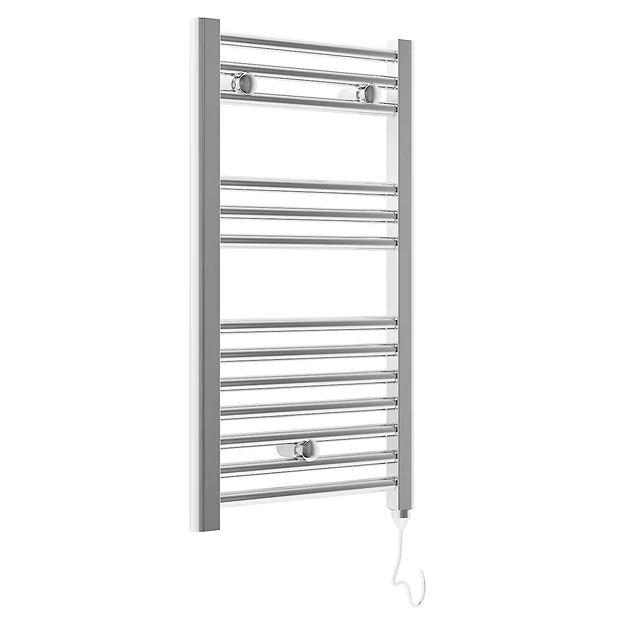 E-Diamond Electric Only Heated Towel Rail - W400mm X H720mm - Chrome - Straight 4 E-Diamond Electric Only Heated Towel Rail - W400mm X H720mm - Chrome - Straight - Image 2