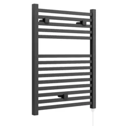 E-Cube Electric Only Heated Towel Rail - W500mm X H690mm - Anthracite Grey 6 E-Cube Electric Only Heated Towel Rail - W500mm X H690mm - Anthracite Grey -Home Bathroom 388138l
