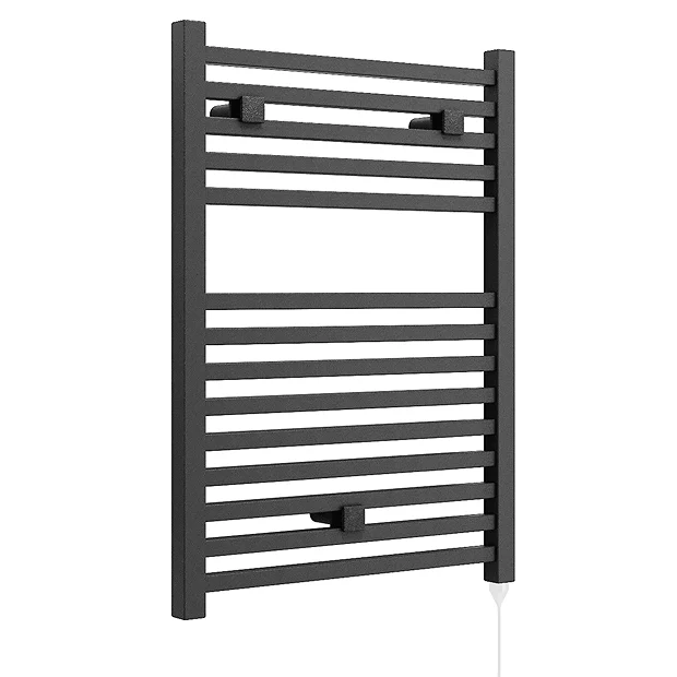 E-Cube Electric Only Heated Towel Rail - W500mm X H690mm - Anthracite Grey 4 E-Cube Electric Only Heated Towel Rail - W500mm X H690mm - Anthracite Grey - Image 2