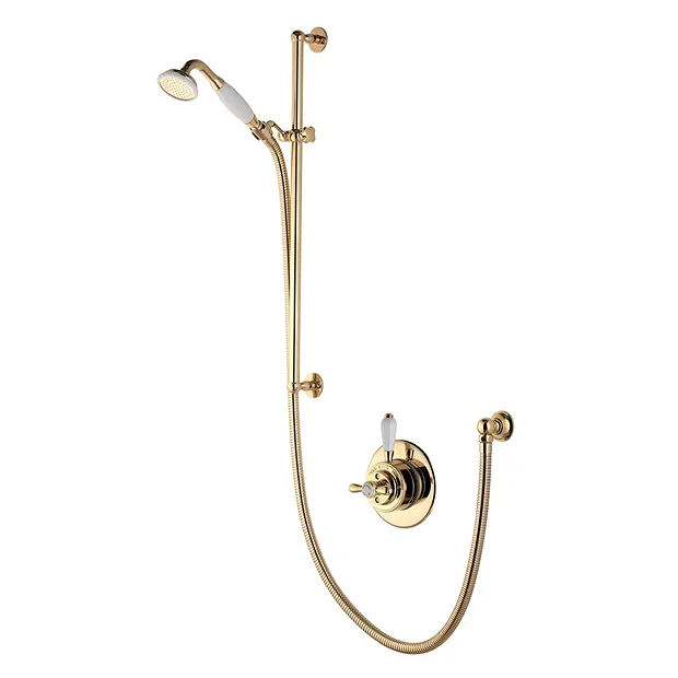 Aqualisa - Aquatique Thermo Concealed Thermostatic Valve With Slide Rail Kit - Gold 4 Aqualisa - Aquatique Thermo Concealed Thermostatic Valve With Slide Rail Kit - Gold - Image 2