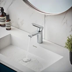 Hansgrohe Vernis Blend Single Lever Basin Mixer 100 Without Waste - Chrome -Home Bathroom 7158000.ai1