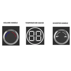 AQUAS Indulge Touch Inline X-Jet 9.5KW Matte Black Electric Shower -Home Bathroom a000395 d1