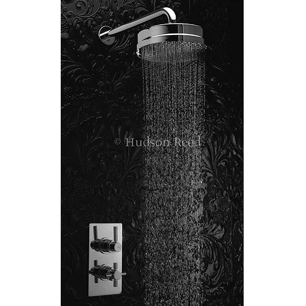 Hudson Reed Tec Pura Twin Concealed Thermostatic Shower Valve + 8" Fixed Head 4 Hudson Reed Tec Pura Twin Concealed Thermostatic Shower Valve + 8" Fixed Head - Image 2