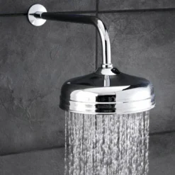 Hudson Reed Traditional Twin Concealed Thermostatic Shower Valve + 8" Fixed Head