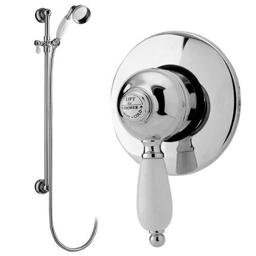 Nuie Nostalgic Manual Shower Valve + Slider Rail Kit 4 Nuie Nostalgic Manual Shower Valve + Slider Rail Kit - Image 2
