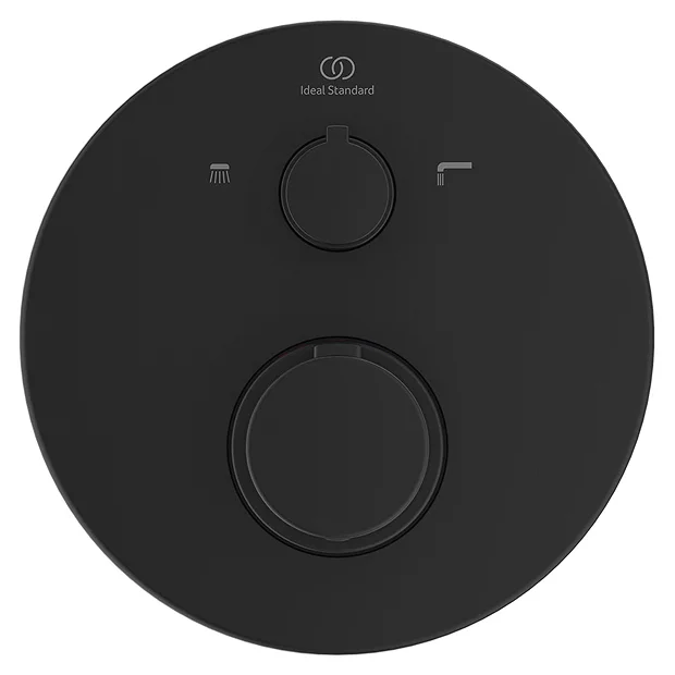 Ideal Standard Silk Black Ceratherm T100 Built-In Thermostatic 2 Outlet Bath Shower Mixer 5 Ideal Standard Silk Black Ceratherm T100 Built-In Thermostatic 2 Outlet Bath Shower Mixer - Image 3