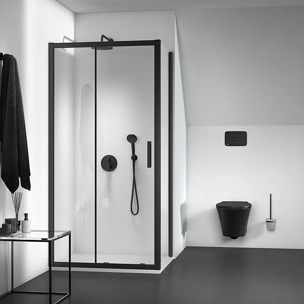 Ideal Standard Silk Black Ceratherm T100 Built-In Thermostatic 2 Outlet Bath Shower Mixer 3 Ideal Standard Silk Black Ceratherm T100 Built-In Thermostatic 2 Outlet Bath Shower Mixer
