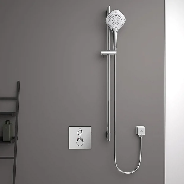 Ideal Standard Ceratherm Navigo Chrome Built-In Thermostatic 1 Outlet Square Shower Mixer + Easybox 3 Ideal Standard Ceratherm Navigo Chrome Built-In Thermostatic 1 Outlet Square Shower Mixer + Easybox