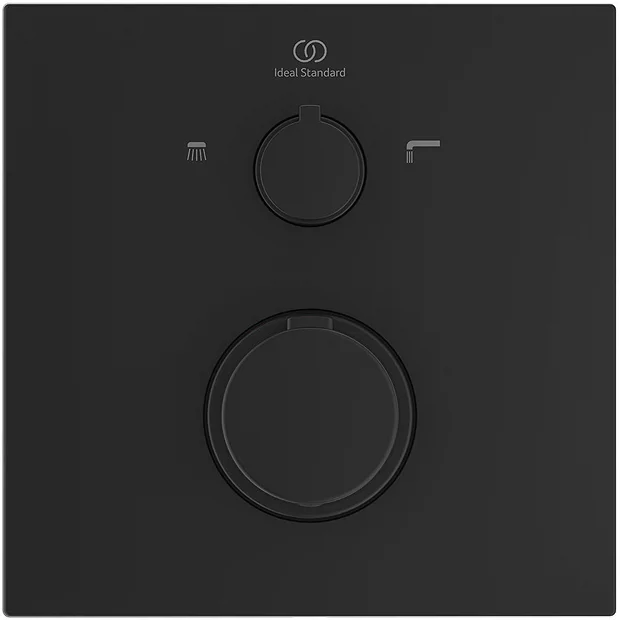 Ideal Standard Silk Black Ceratherm C100 Built-In Thermostatic 2 Outlet Bath Shower Mixer 5 Ideal Standard Silk Black Ceratherm C100 Built-In Thermostatic 2 Outlet Bath Shower Mixer - Image 3