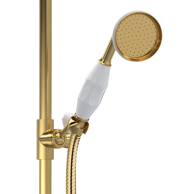 Hudson Reed Brushed Brass Thermostatic Shower Valve & Rigid Riser Kit 6 Hudson Reed Brushed Brass Thermostatic Shower Valve & Rigid Riser Kit - Image 4