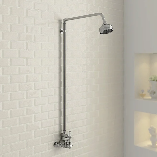 Ultra Traditional Exposed Thermostatic Shower Package With Twin Valve & Riser Kit 3 Ultra Traditional Exposed Thermostatic Shower Package With Twin Valve & Riser Kit