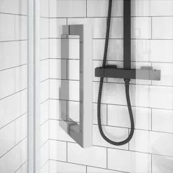 Apollo 800x800mm Frameless Pentangle Enclosure (inc. Tray + Waste) -Home Bathroom ap80 d1