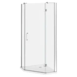 Apollo 800x800mm Frameless Pentangle Enclosure (inc. Tray + Waste) -Home Bathroom ap8 nd1