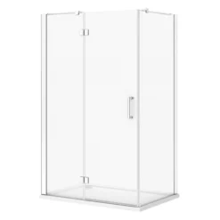 Apollo Frameless LH Hinged Door Rectangular Enclosure -Home Bathroom apfhdlh d1