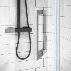 Apollo 800x800mm Frameless Single Door Quadrant Enclosure + Tray -Home Bathroom apsd80 d2