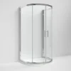 Pacific D-Shape Shower Enclosure Inc. Shower Tray + Waste -Home Bathroom aqud100e329 d1