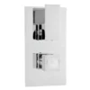 Hudson Reed Art Twin Concealed Thermostatic Shower Valve W/ Rectangular Slider Rail Kit -Home Bathroom art3210a3167nd2