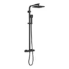 Arezzo Modern Square Thermostatic Shower - Matt Black