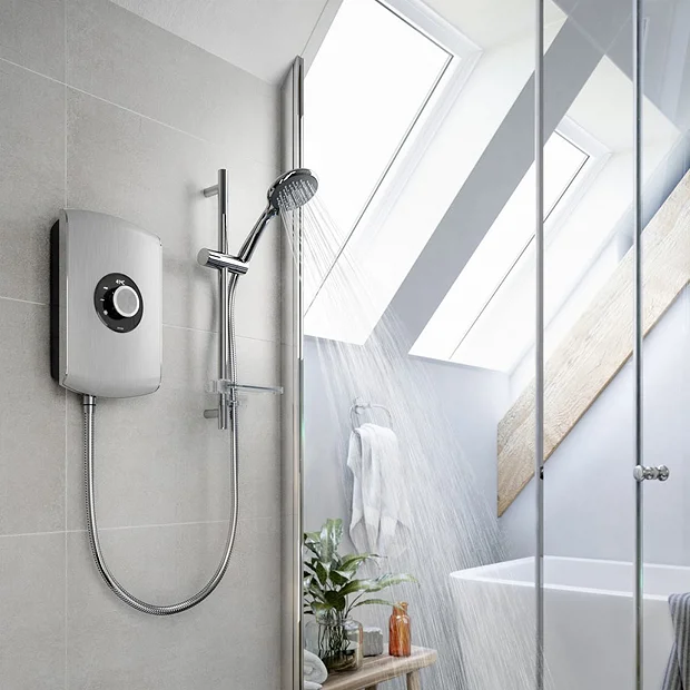 Triton Amore 9.5kW Electric Shower - Brushed Steel 6 Triton Amore 9.5kW Electric Shower - Brushed Steel - Image 4