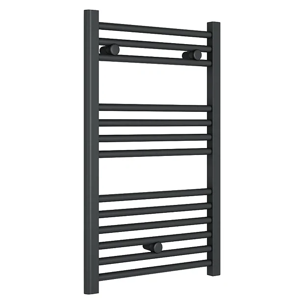 Diamond Heated Towel Rail - W500 X H800mm - Anthracite - Straight 4 Diamond Heated Towel Rail - W500 X H800mm - Anthracite - Straight - Image 2