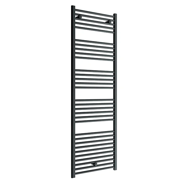 Diamond Heated Towel Rail - W600 X H1800mm - Anthracite - Straight 4 Diamond Heated Towel Rail - W600 X H1800mm - Anthracite - Straight - Image 2