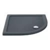 Toreno Matt Black 800 X 800mm Quadrant Shower Enclosure + Slate Effect Tray -Home Bathroom aurora slate effect stone quadrant l