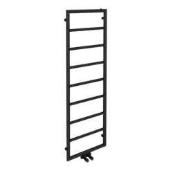Arezzo Matt Black 1500 X 500 Ladder Heated Towel Rail