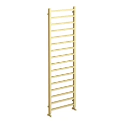 Arezzo Cube Brushed Brass 1600 X 500 Heated Towel Rail -Home Bathroom az165bbsq d2