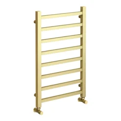 Arezzo Cube Brushed Brass 800 X 500 Heated Towel Rail 7 Arezzo Cube Brushed Brass 800 X 500 Heated Towel Rail -Home Bathroom az85bbsq d3