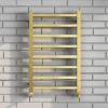 Arezzo Cube Brushed Brass 800 X 500 Heated Towel Rail -Home Bathroom az85bbsq n d3