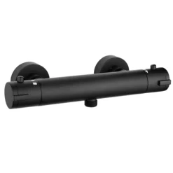 Arezzo Matt Black Round Bar Shower Valve Incl. Slide Rail Kit With Pencil Handset -Home Bathroom azbvp80mb d1