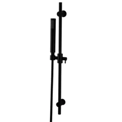 Arezzo Matt Black Round Bar Shower Valve Incl. Slide Rail Kit With Pencil Handset -Home Bathroom azbvp80mb d3