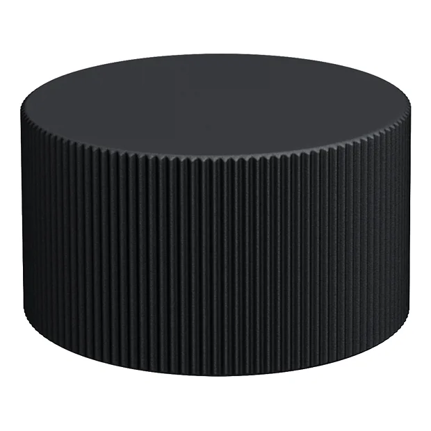 Arezzo Fluted Round Modern Triple Concealed Shower Valve - Matt Black 3 Arezzo Fluted Round Modern Triple Concealed Shower Valve - Matt Black