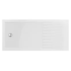 Arezzo 1700 X 800 Grey Tinted Glass Wet Room (inc. Screen, Side Panel + Tray) -Home Bathroom azgtg03 d1