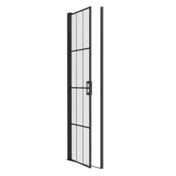 Arezzo 800mm Matt Black Grid Frameless Pivot Shower Door + Tray For Recess 13 Arezzo 800mm Matt Black Grid Frameless Pivot Shower Door + Tray For Recess -Home Bathroom azmbpd85 nd3