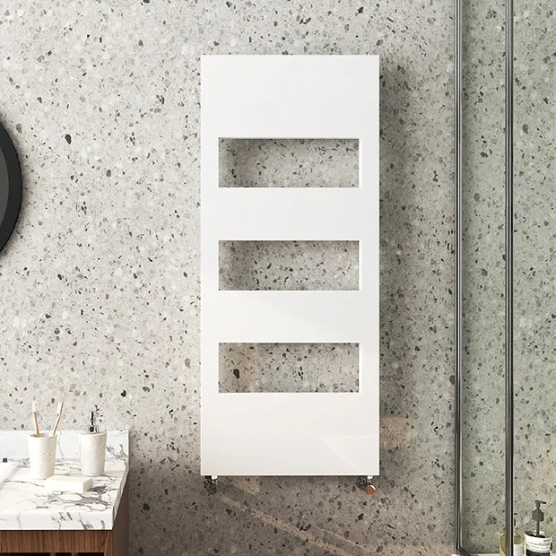 Arezzo White 1200 X 500 Designer Panel Radiator With Towel Rails 4 Arezzo White 1200 X 500 Designer Panel Radiator With Towel Rails - Image 2