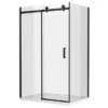 Arezzo Matt Black 1400 X 900 Frameless Sliding Door Shower Enclosure