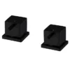 Arezzo Square Matt Black Deck Bath Side Valves With Freeflow Bath Filler -Home Bathroom azsqsvpk n d3