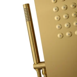Arezzo Shower Tower Panel - Brushed Brass (Thermostatic) 11 Arezzo Shower Tower Panel - Brushed Brass (Thermostatic) -Home Bathroom azstp5bb d2