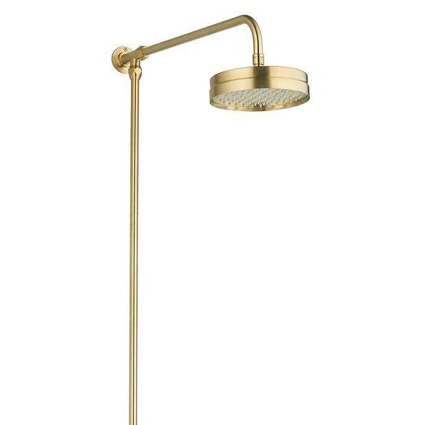 Arezzo Brushed Brass Dual Exposed Thermostatic Shower Valve With Rigid Riser Kit 6 Arezzo Brushed Brass Dual Exposed Thermostatic Shower Valve With Rigid Riser Kit - Image 4