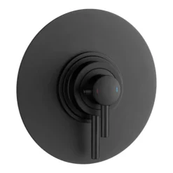 Arezzo Matt Black Round Concealed Dual Thermostatic Valve W. 200mm Shower Head 8 Arezzo Matt Black Round Concealed Dual Thermostatic Valve W. 200mm Shower Head -Home Bathroom azsv4mbpk d1
