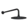 Arezzo Matt Black Round Concealed Dual Thermostatic Valve W. 200mm Shower Head -Home Bathroom azsv4mbpk d3