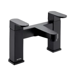 Deva Amio Matt Black Curved Contemporary Bath Filler